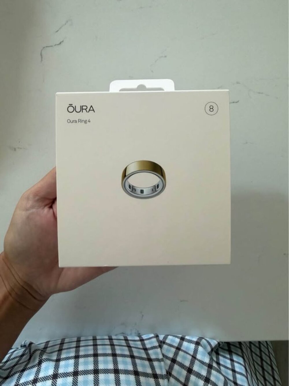 Brand new, never opened Oura Ring 4 in Gold, Size 8.